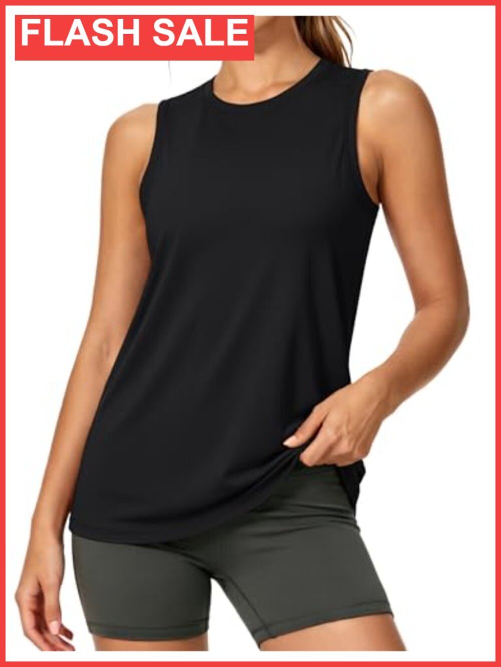 Women's Sleeveless Workout Tank Top Loose Fit Athletic Gym Yoga Running